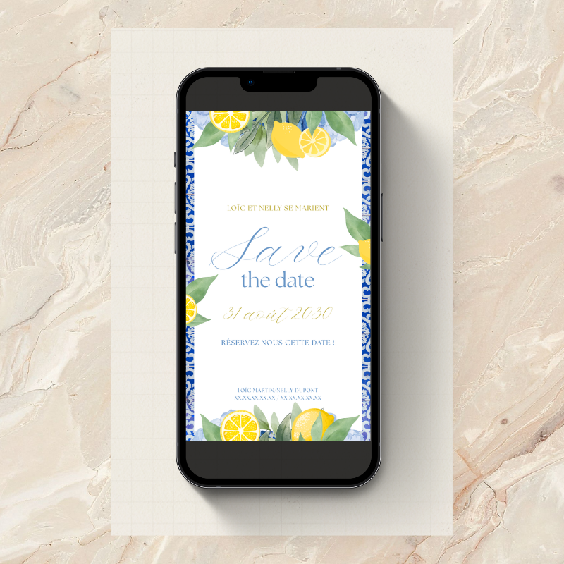 Save the date numérique "dolce vita"