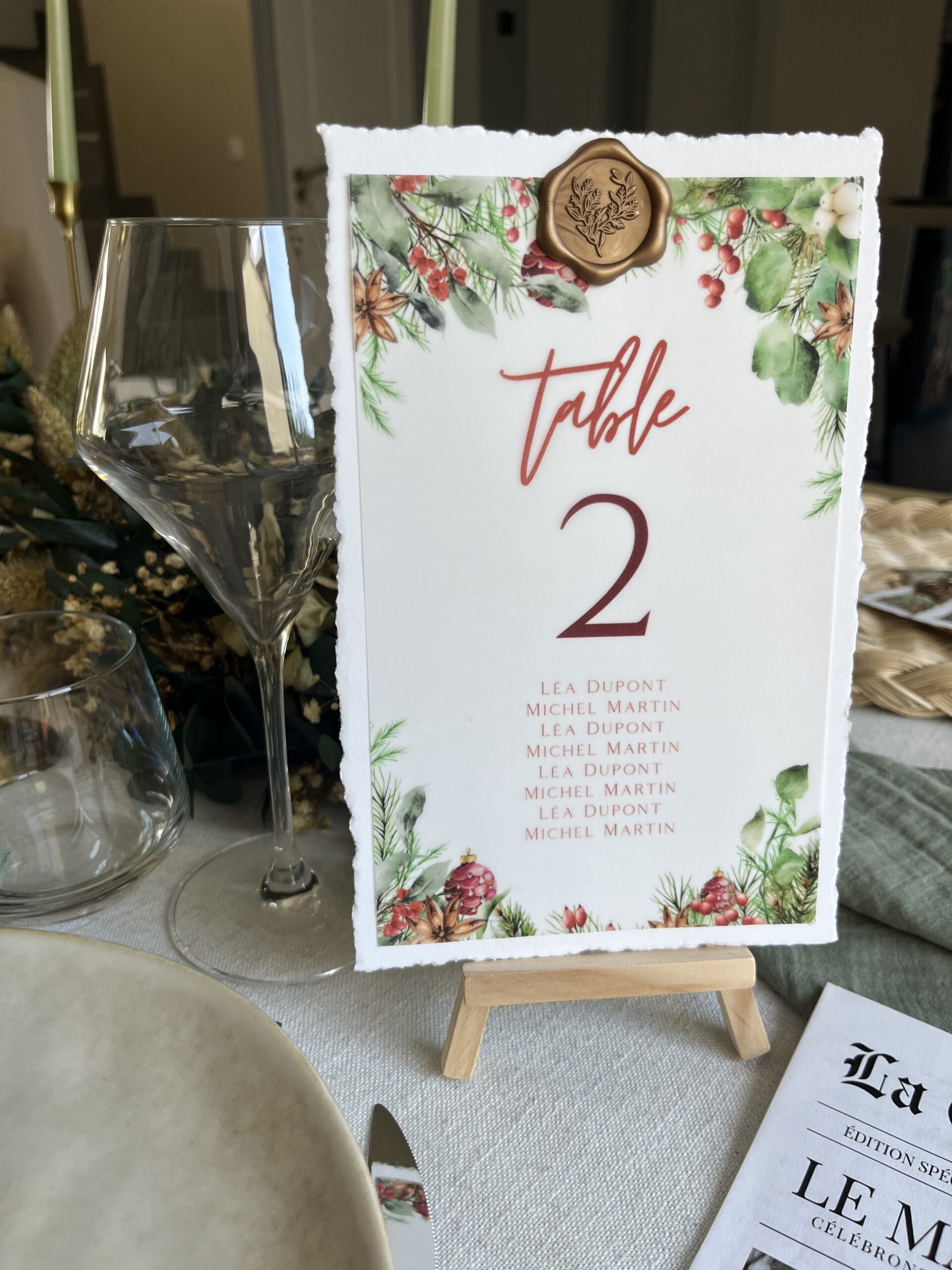 Numéro pour plan de table "Polaire" – Image 2