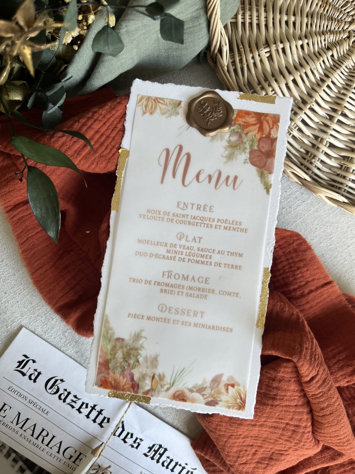 Menu de table "Pampa"