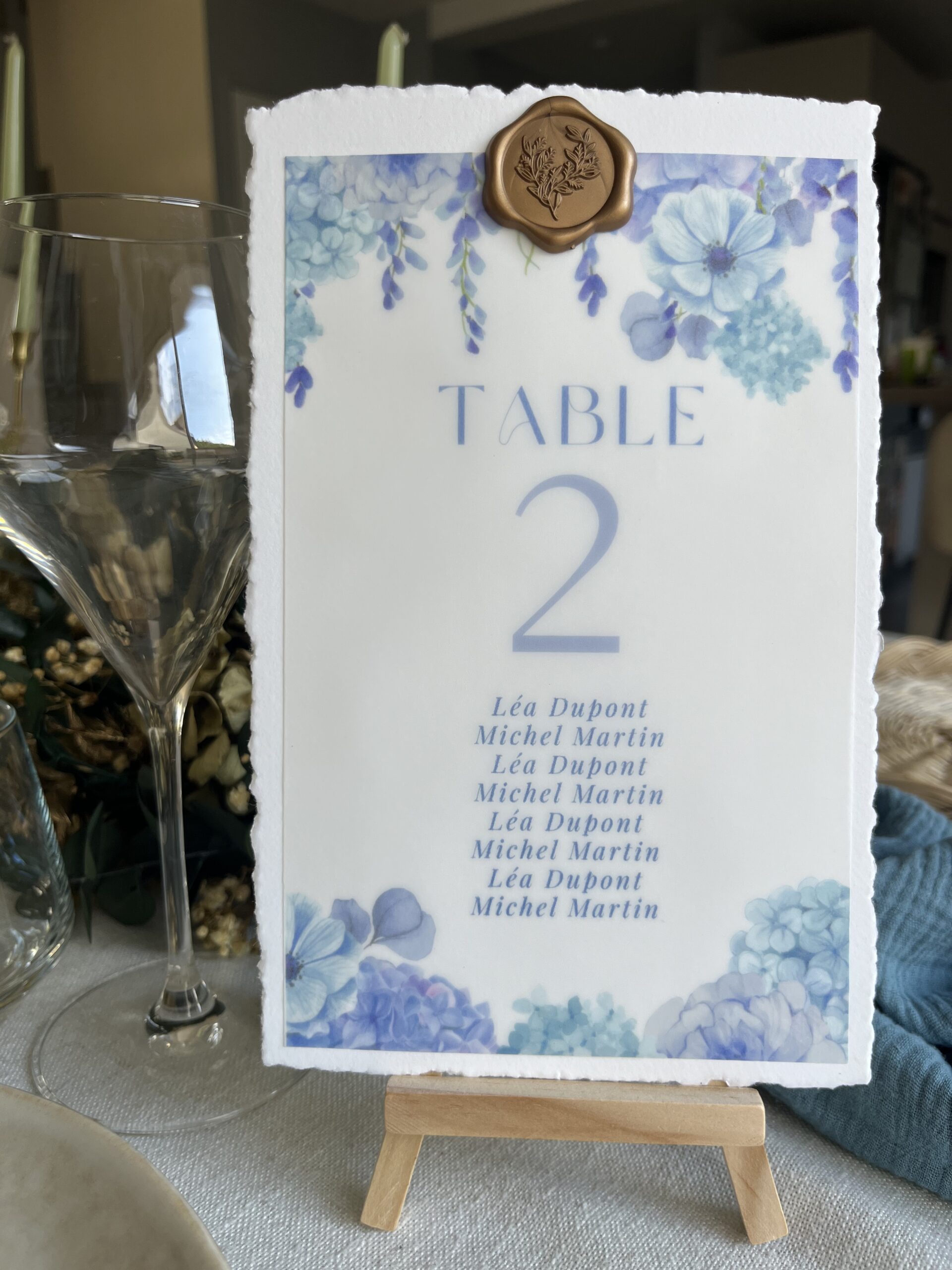 Numéro pour plan de table "Délicatesse" – Image 3