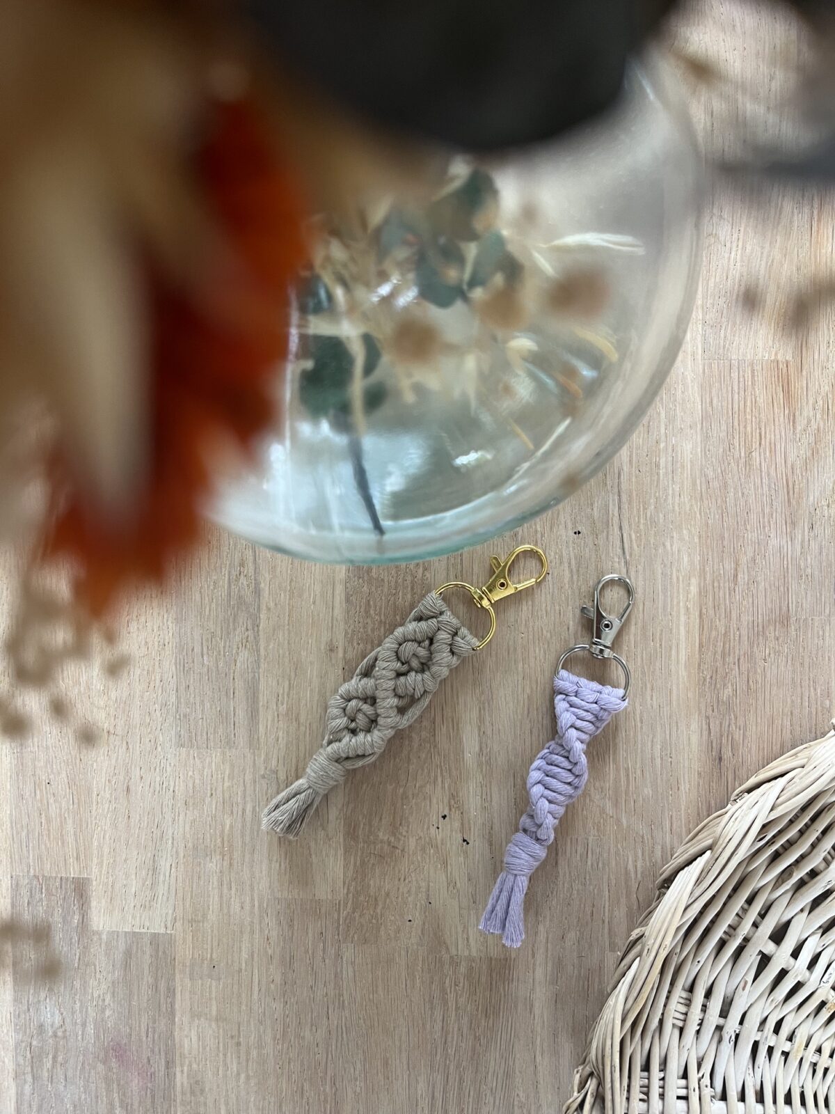 Porte-clés en macramé
